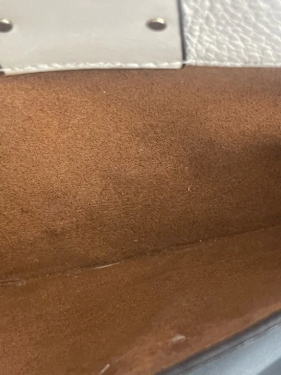 Coach Georgie Cream Pebbled Leather Crossbody with Gold Hardware - Picture 8 of 8